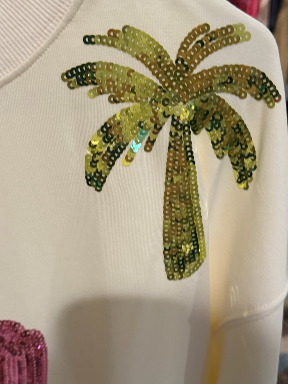 White Birch Sequins Sea Creature Graphic Sweatshirt - Picture 4 of 6